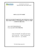 Một số giải pháp marketing mix nhằm đẩy mạnh hoạt động dịch vụ giám định của công ty TNHH COTECNA Việt Nam