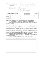 Đề thi học sinh giỏi giải toán trên máy tính cầm tay tỉnh Thanh Hóa năm 2011 môn Sinh học lớp 12 - Có đáp án