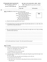 Đề thi tuyển sinh vào trường THCS Lý Thái Tổ - Hà Nội năm 2012 môn tiếng việt