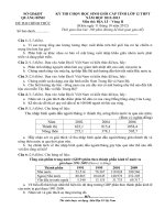 Đề thi học sinh giỏi lớp 12 THPT tỉnh Quảng Bình năm học 2012 - 2013 môn Địa lí - Vòng 2 (Có đáp án)