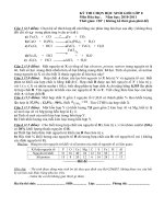 Đề thi học sinh giỏi môn Hóa học lớp 8 số