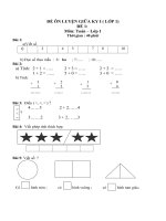 Đề toán 1- sưu tầm các đề kiểm tra, thi HSG toán lớp 1 tham khảo (39)