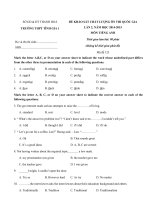Đề thi thử đại học môn Tiếng Anh (5)