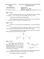 Đề thi học sinh giỏi tỉnh Cà Mau lớp 12 năm 2012 môn Vật lý