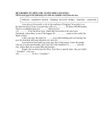 ĐỀ THI ĐIỀN TỪ MÔN ANH  TUYỂN SINH VÀO 10 SỐ 1