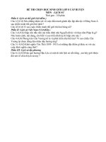 Đề thi học sinh giỏi Lịch sử lớp 8 số 14