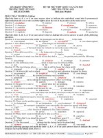 Đề thi thử đại học môn Tiếng Anh (30)