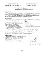 ĐỀ THI HKII MÔN VẬT LÝ 10 NĂM 2014