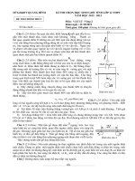 Đề thi học sinh giỏi lớp 12 THPT tỉnh Quảng Bình năm học 2012 - 2013 môn Vật lý - Vòng 2 (Có đáp án)