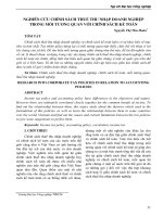 Nghiên cứu chính sách thuế thu nhập doanh nghiệp trong đối tương quan với chính sách kế toán