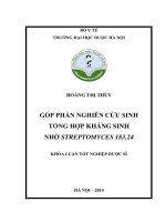 Góp phàn nghiên cứu sinh tổng hợp kháng sinh nhờ streptomyces 183