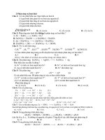 Đề thi trắc nghiệm phản ứng oxy hóa khử