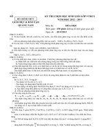 Đề thi học sinh giỏi Hóa học 9 số 74