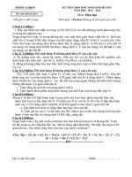 Đề thi học sinh giỏi Hóa học 9 chọn lọc số 3