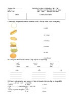 THI HỌC KỲ 1 TIẾNG ANH LỚP 5