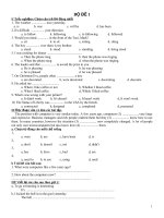 Bộ đề thi học sinh giỏi Tiếng Anh lớp 8 số 34