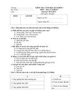 Đề Kiểm tra cuối kỳ I lớp 5 môn Địa lí số 1