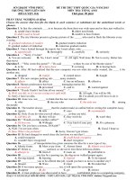 Đề thi thử đại học môn Tiếng Anh (6)