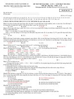 ĐỀ THI THỬ ĐẠI HỌC MÔN HÓA TRƯỜNG CHUYÊN PHAN BỘI CHÂU 2014