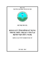 Khảo sát tình hình sử dụng thuốc điều trị suy tim tại bệnh viện hữu nghị