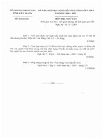 Đề thi học sinh giỏi tỉnh Kiên Giang môn Ngữ Văn năm học 2008 - 2009(có đáp án)