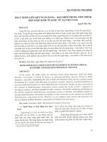 Phát triển liên kết ngân hàng - Bảo hiểm trong tiến trình hội nhập kinh tế quốc tế Việt Nam