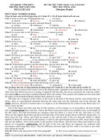 Đề thi thử đại học môn Tiếng Anh (5)