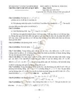 thi thử môn toán trường lê quý đôn