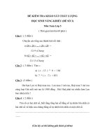 ĐỀ KIỂM TRA KHẢO sát CHẤT LƯỢNG học SINH NĂNG KHIẾU  môn TOÁN lớp 5(đề số 3)