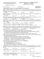 KIỂM TRA HKII MÔN VẬT LÝ 10