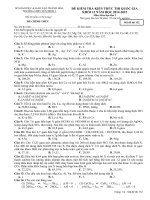 Trường THPT Yên Định I Thanh Hóa,đề thi thử hóa học lần 2 năm 2015