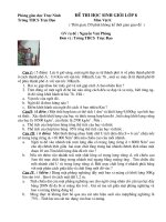 Đề thi môn vật lý lớp 8 - kiểm tra học kì, thi học sinh giỏi tham khảo bồi dưỡng (23)