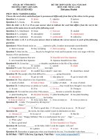 Đề thi thử đại học môn Tiếng Anh (1)