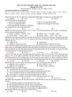 ĐỀ TỰ LUYỆN THI THPT QUỐC GIA NĂM HỌC 2014- 2015 MÔN HÓA ĐỀ SỐ 16