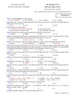 Đề thi học kì 2 môn Hóa học lớp 12 năm 2015 trường THPT Đoàn Thị Điểm, Hà Nội
