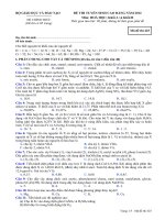 Đề thi cao đẳng môn Hóa 1 lớp 12