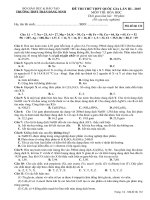 Thi thử quốc gia 2015 lần cuối môn hóa trung học pt trần đăng ninh