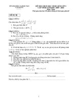 Đề thi học sinh giỏi môn Toán lớp 9 cấp huyện số 1