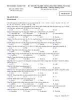 Đề thi tốt nghiệp THPT môn Hóa học hệ Giáo dục thường xuyên 2012