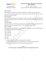 ĐỀ THI THỬ THPT Quốc gia Tháng 11-2014 môn Lịch Sử. Cô Đặng Thu Hà (Đợt 1)