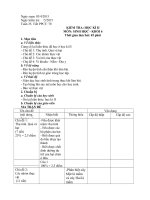 Đề thi học kì II môn sinh 6 có ma trận