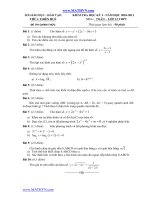 ĐỀ VÀ ĐÁP ÁN HKI LỚP 12 MÔN TOÁN 12