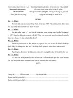 Đề thi học sinh giỏi Lịch sử lớp 9 chọn lọc số 33