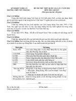 Đề thi thử đại học môn Sử (4)