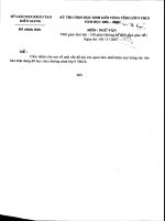 Đề thi học sinh giỏi tỉnh Kiên Giang môn Ngữ Văn năm học 2006 - 2007(có đáp án)