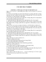 Câu hỏi trắc nghiệm và bài tập tình huống quản trị nhân lực