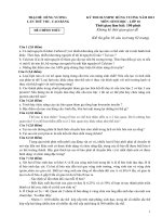 ĐỀ THI CHÍNH THỨC TRẠI HÈ HÙNG VƯƠNG LẦN THỨ VIII MÔN SINH HỌC