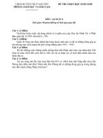 Đề thi học sinh giỏi Lịch sử lớp 8 số 26