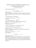 Đề thi học sinh giỏi lớp 12 THPT TP Cần Thơ năm 2013 - 2014 môn toán