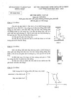 Đề thi học sinh giỏi lớp 12 THPT tỉnh Đồng Tháp môn Vật lí (năm học 2012 - 2013)